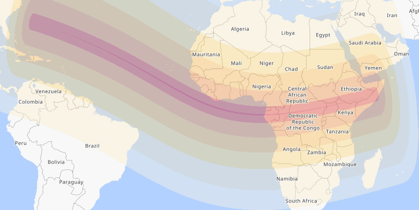 Click for interactive map of the November 3, 2013 Eclipse Eclipse Path For November 3, 2013 Eclipse