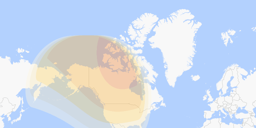 Click for interactive map of the October 23, 2014 Eclipse Eclipse Path For October 23, 2014 Eclipse