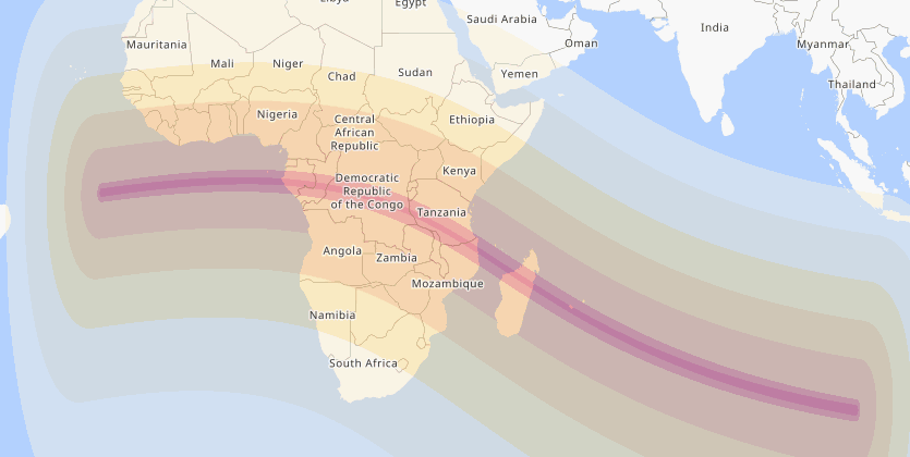 Click for interactive map of the September 1, 2016 Eclipse Eclipse Path For September 1, 2016 Eclipse