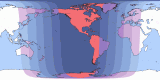 Map of the 20250314 Total Lunar Eclipse