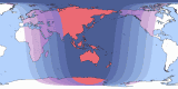Map of Mar 4, 2072 eclipse viewability
