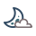 Partly cloudy.