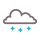 Light snow. Mostly cloudy.