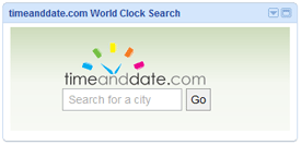 World Clock Search Plug-in for iGoogle