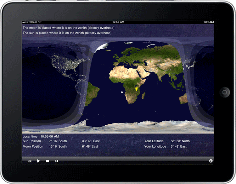 How to Use the Day and Night World Map HD iPad App