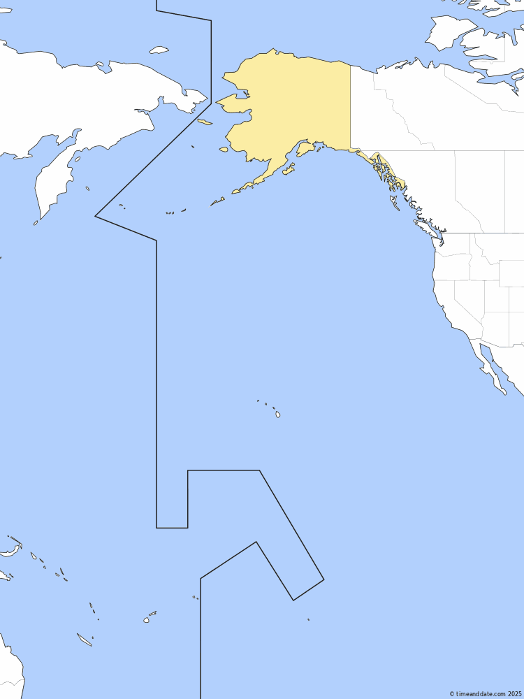 Time zone map of GAMT