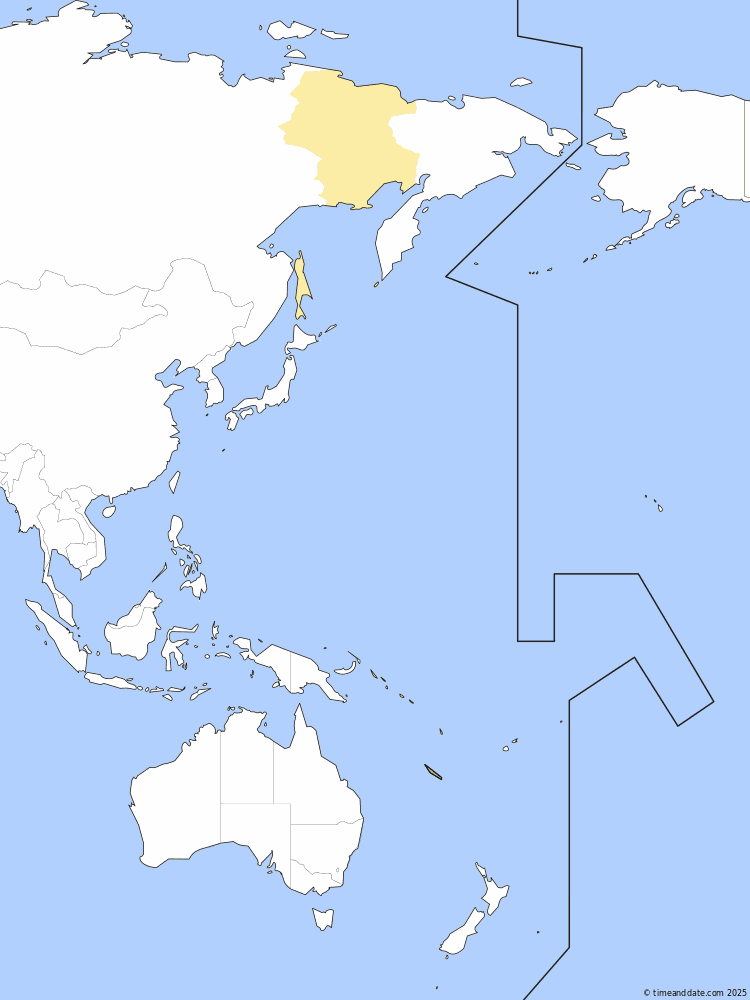 Time zone map of NCT