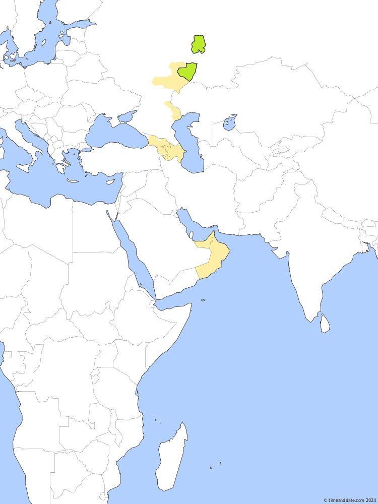 Tidssone kart av SAMT