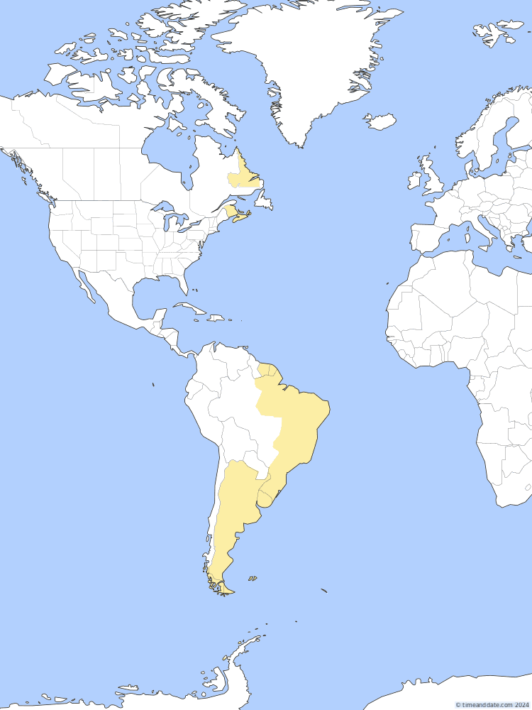 Tidssone kart av WGT