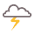 Gewitter. Vorüberziehende Wolken.