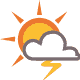 Strong thunderstorms. Passing clouds.