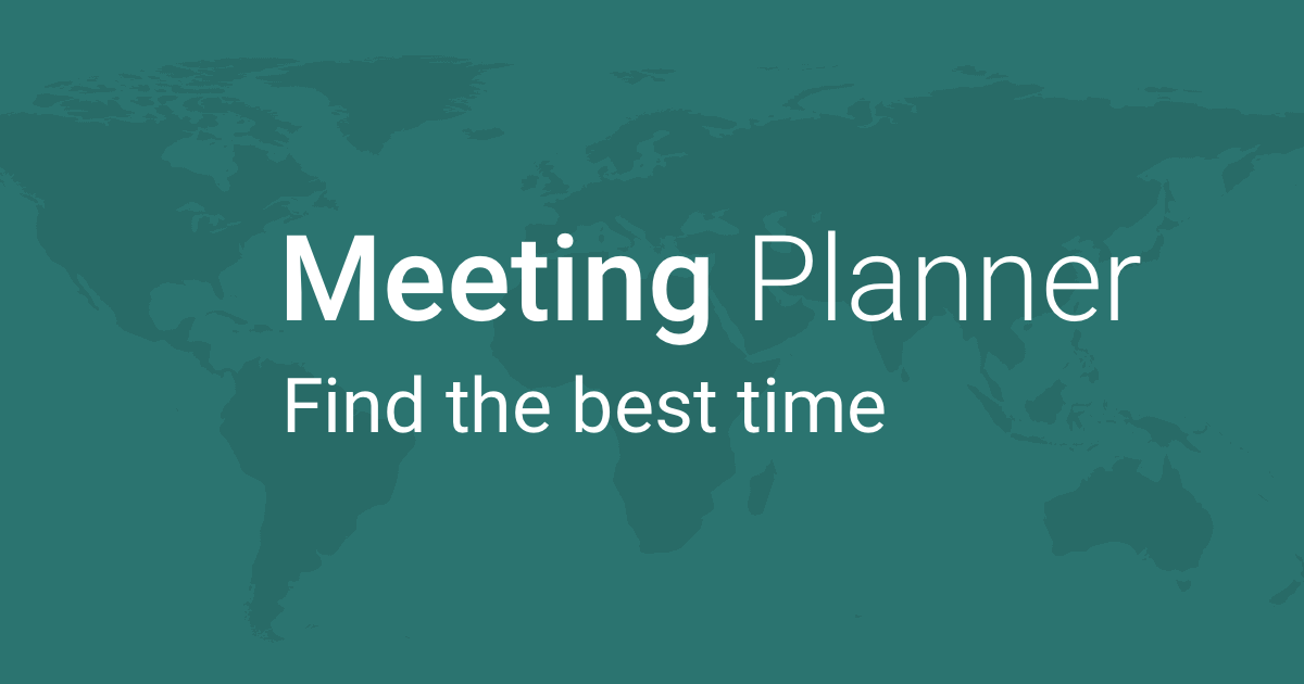 Meeting Planner Find Best Time Across Time Zones - 