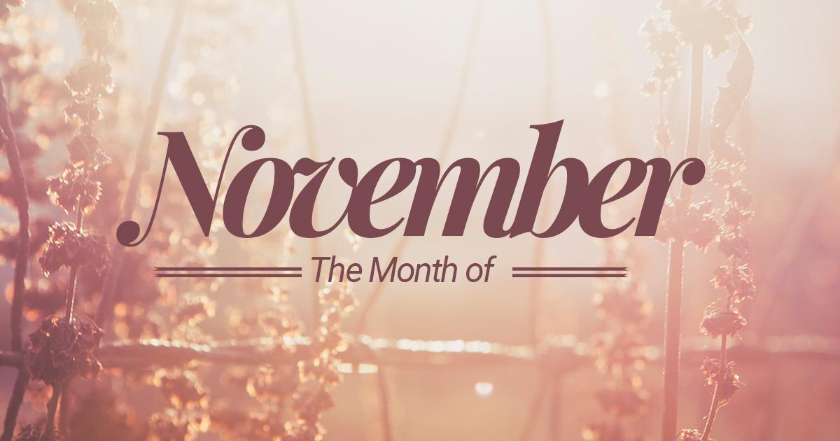 Image result for the Month of November