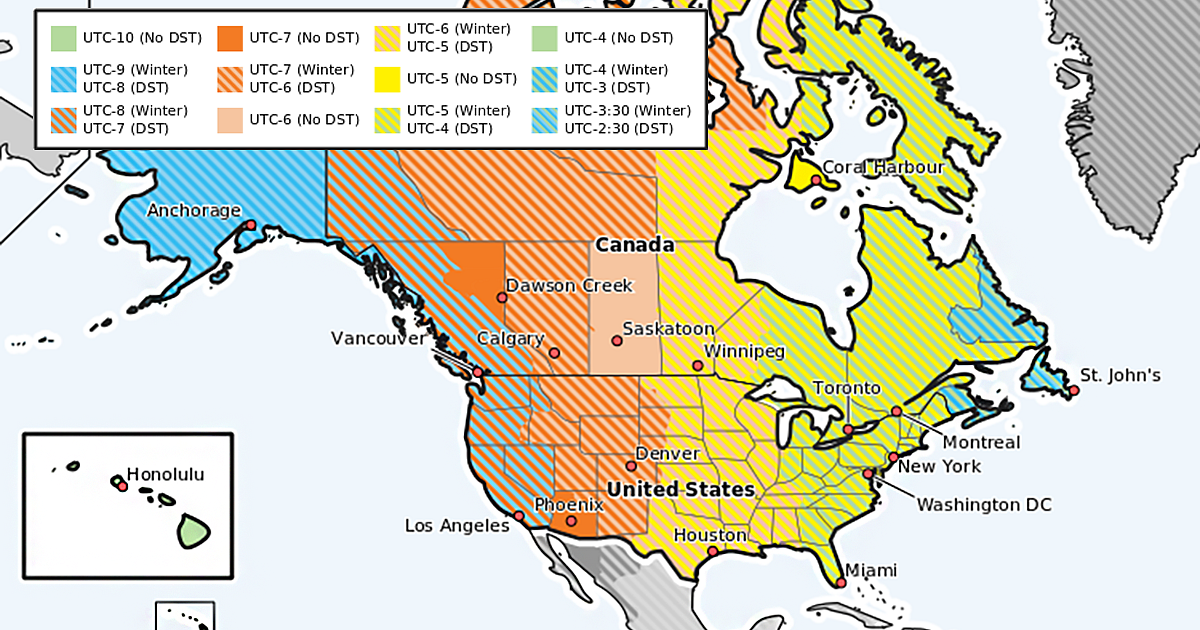 Daylight Saving Time Ends in USA & Canada - Diferencia horaria Estados Unidos (USA)
