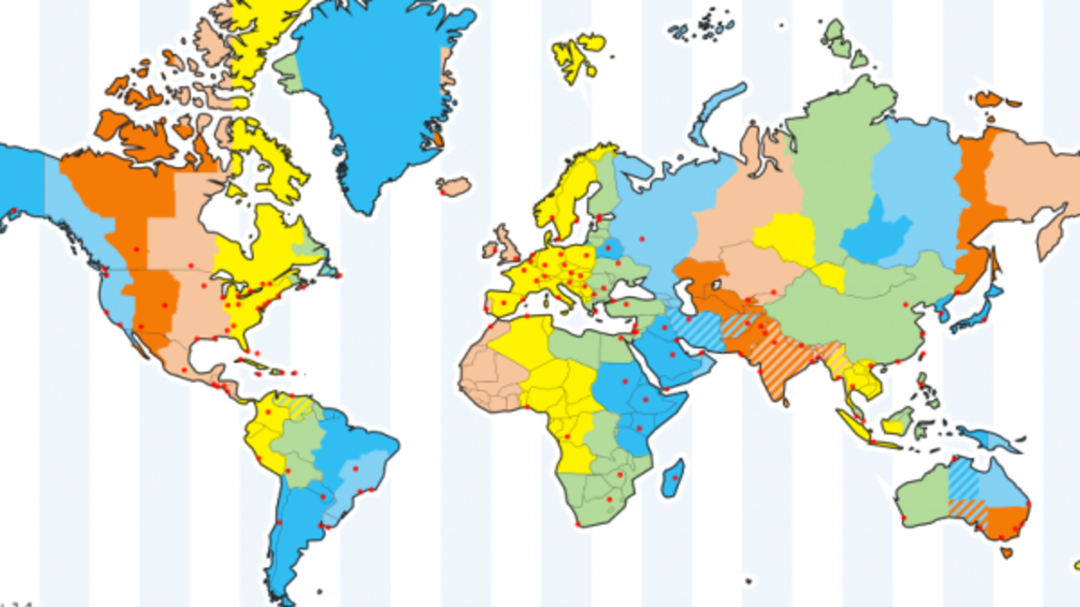 Diferencias horarias en el mundo