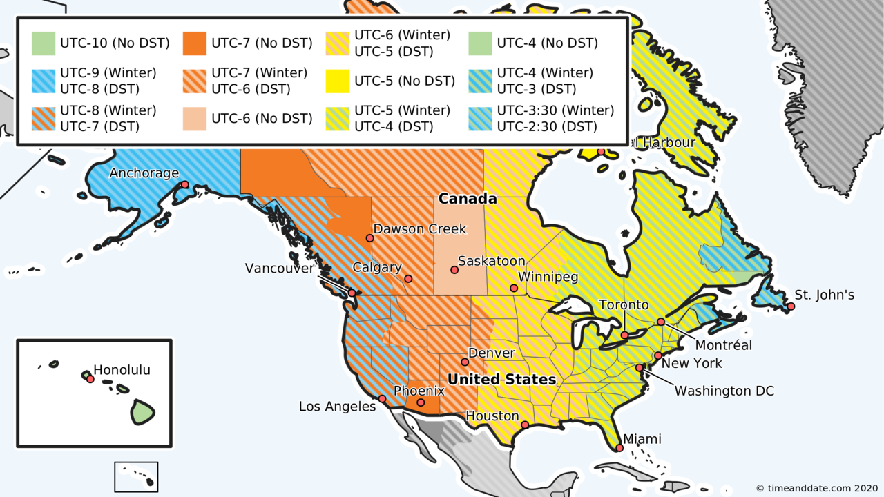 Daylight Saving Time Ends in USA & Canada 2022