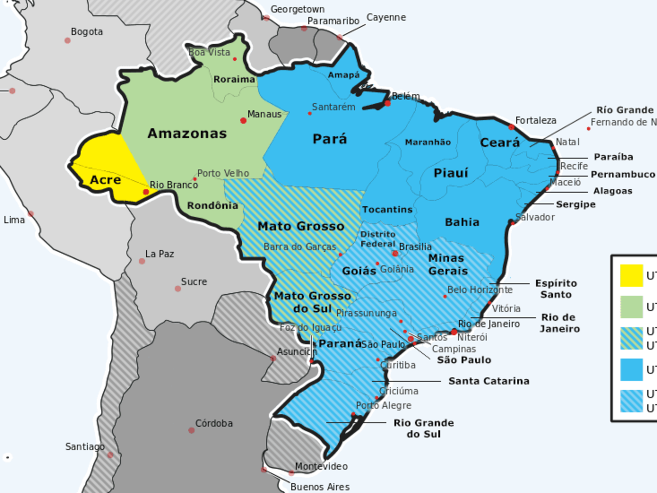 Is Brazil in the same timezone as New York? - Quora