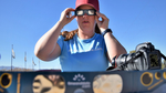 timeanddate’s Anne Buckle checks her eclipse glasses ahead of the July 2019 total solar eclipse in San José de Jáchal, Argentina.