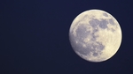 Zoomed in image of the Full Moon with its surface of craters and mountains.