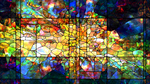 Colorful stained glass window