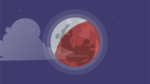 Illustration of partial lunar eclipse
