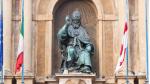 Bronze statue of Bolognese Pope Gregory XIII in Accursio Palace Bologna