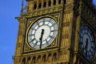 Closeup shot of the Elizabeth tower housing the Big Ben bell in London