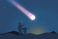 Illustration of a comet