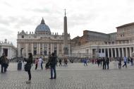 Tourists visiting the Papal Basilica of St. Peter in the Vatican City Rome, Italy - November 14, 2015