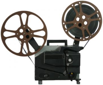 cutout of 16mm motion picture projector