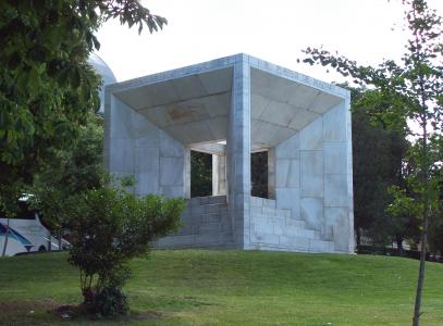 View of the monument to the Spanish Constitution of 1978 in Chamartín district in Madrid.