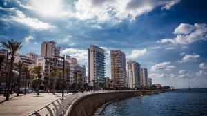 13/10/2022 Beirut - Lebanon. Promenade in downtown Beirut in a sunny day.