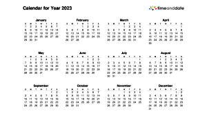 Calendar 2023 with 12 months | Printable Calendar