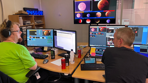 The timeanddate control room for the total lunar eclipse on the night of May 15-16, 2022