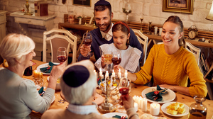 Jewish, holiday, Hanukkah, family, dinner