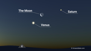 May 23: Moon, Venus, and Saturn Align