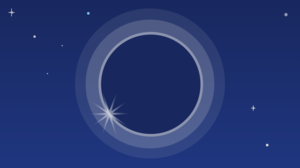 Vector illustration showing total solar eclipse for August 12, 2026.