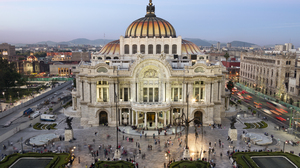 Late afternoon at the Palacio de Bellas Artes, Mexico City's main opera and theatre house. A extravagant neoclassical building from 1934.
