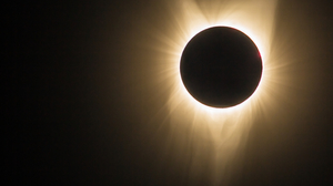 The solar corona, as seen during the "Great American Eclipse" on August 21, 2017.