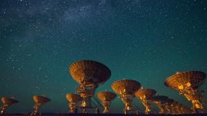 Radio telescopes of the Very Large Array in New Mexico, USA.
