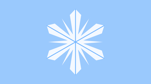 Snowflake on blue background.