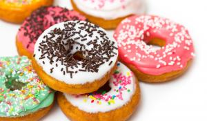 Doughnuts or donuts are ring shaped sweet snacks made of fried dough.