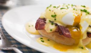 Plate of Eggs Benedict.
