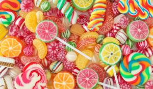 Colorful sweets on a table.
