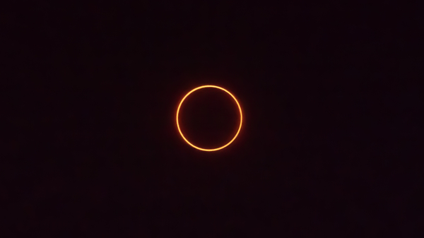 An image of the December 2019 annular solar eclipse, as seen from Malaysia