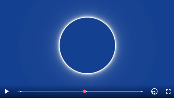Screenshot from a timeanddate animation showing the maximum point of an annular eclipse (Engkilili, Malaysia, December 2019)