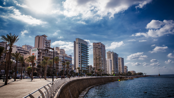 13/10/2022 Beirut - Lebanon. Promenade in downtown Beirut in a sunny day.