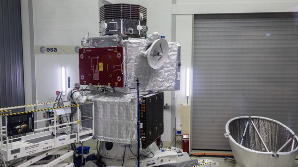 The BepiColombo spacecraft in July 2017, 15 months before its launch.