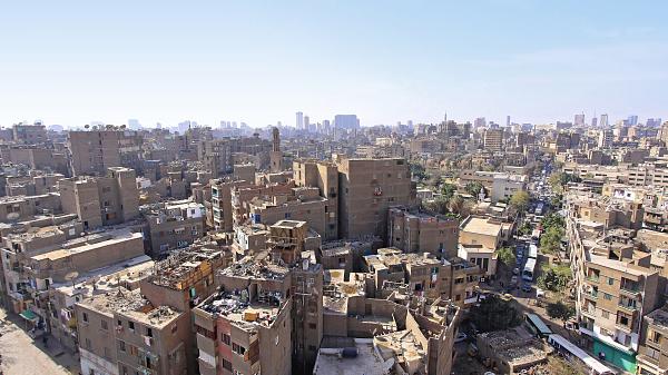 Aerial view of Cairo, Egypt.