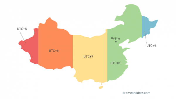 time zones in china map Only 1 Time Zone In China time zones in china map